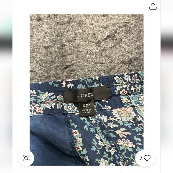 J. Crew Blue Wide Leg Pants with Relaxed Fit and Elastic Waistband - Picture 4 of 4